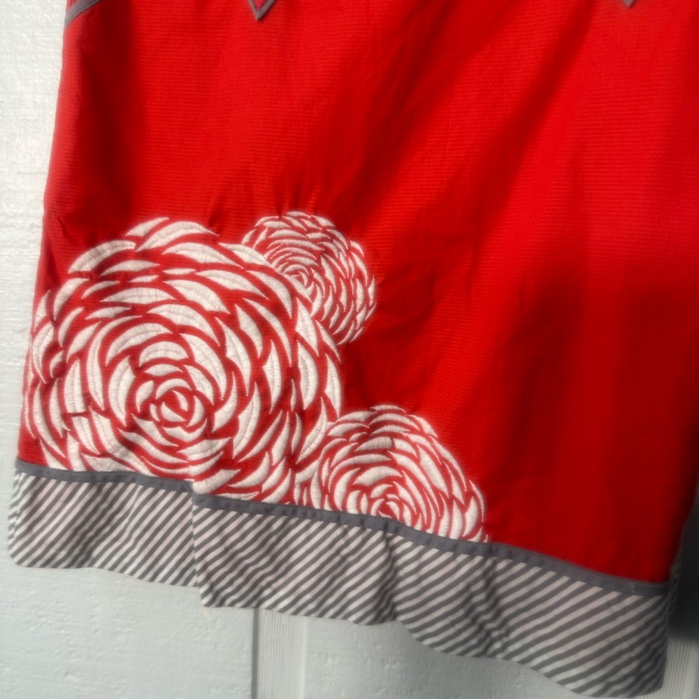 Anthropologie Floreat Red And White Floral Skirt Size 6 EUC - Picture 4 of 7